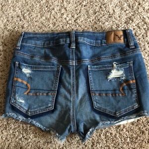 Ripped American eagle shorts